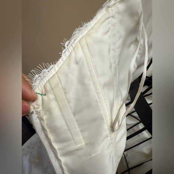 Casablanca Bridal, Elegant Cream Lace Wedding Dress - Picture 14 of 16